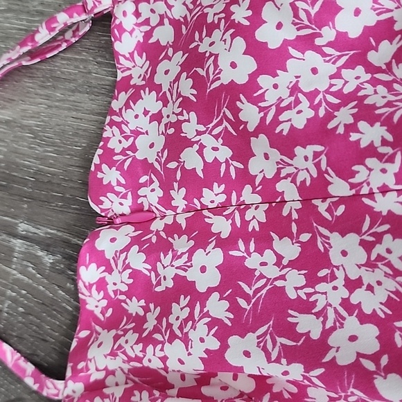 NEW! ZARA Barbie Pink Floral Print Corset Style Bodysuit XS - Picture 11 of 13